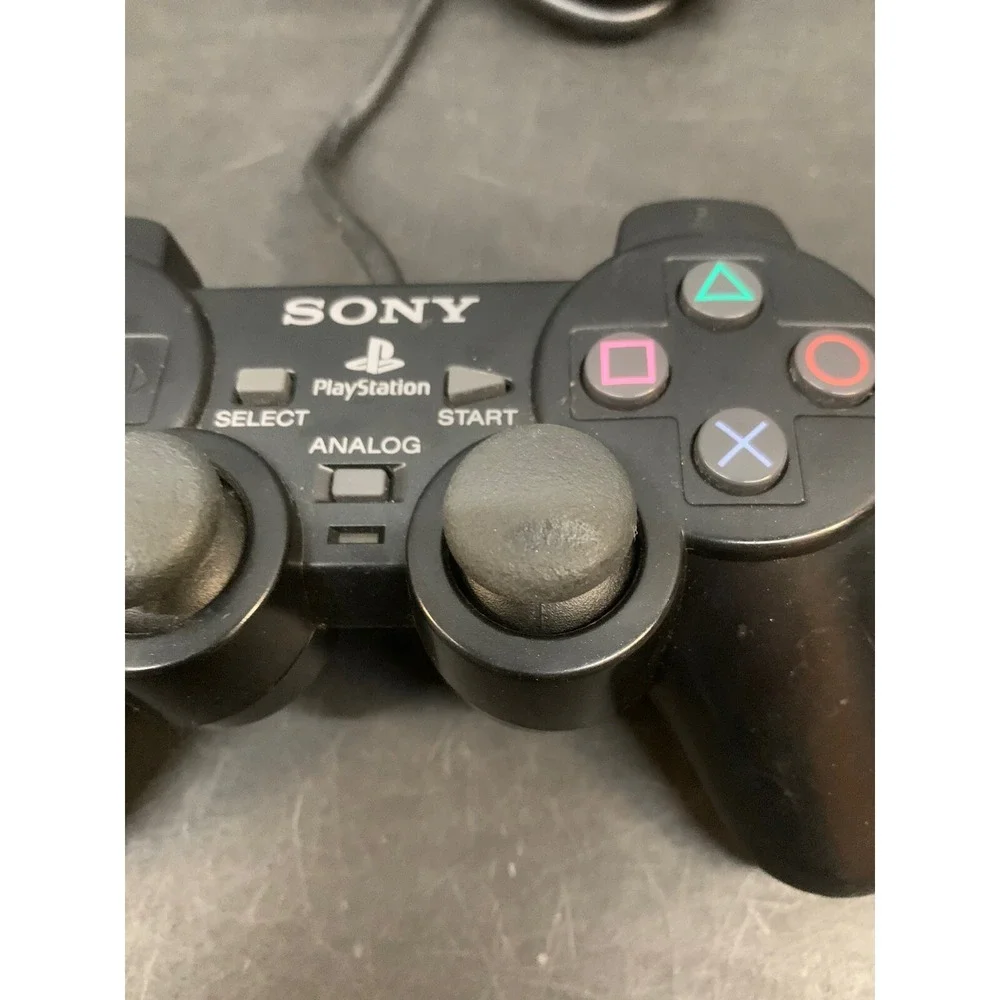 Sony PlayStation 2 PS2 Black Controller DualShock OEM SCPH-10010 - Untested
